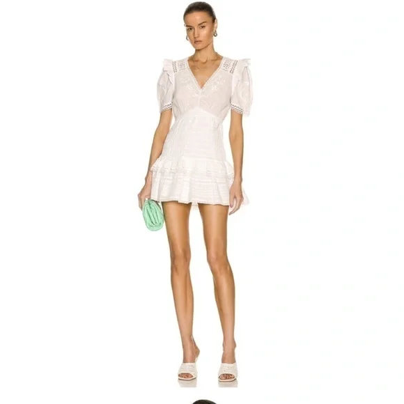 LoveShackFancy Rena Dress in Antique White NWT - Picture 3 of 10